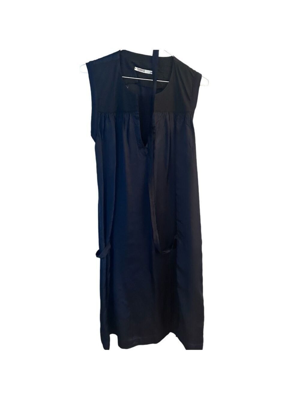 HUMANOID TUNIC STYLE DRESS SILKY FABRIC SLEEVELESS, AVANT GARDE,  GOTH, SMALL